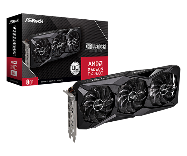 ASRock Radeon / RX7600 グラフィックボード 8GB ASRock Radeon RX7600 GDDR6 8GB グラフィックボード